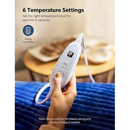 XXX-Large Heating Pad for Fast Pain Relief, 33'' x 17'' King Size Ultra Soft ...