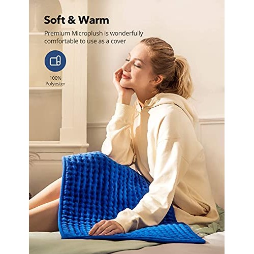 XXX-Large Heating Pad for Fast Pain Relief, 33'' x 17'' King Size Ultra Soft ...