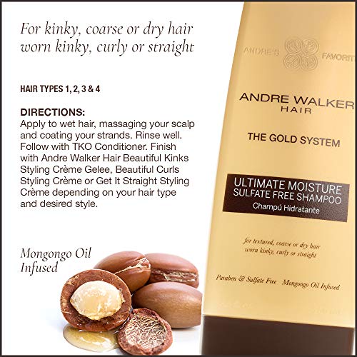Andre Walker Hair - Ultimate Moisture Sulfate Free Shampoo, 8.5 Fl Oz