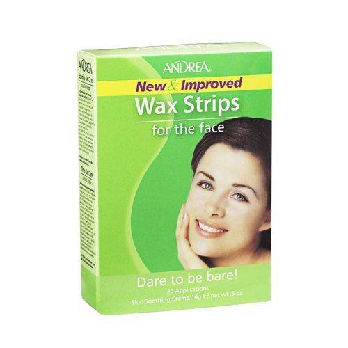 Andrea Depilatories and Bleaches, Wax Strips for the Face- 20 Applications
