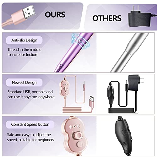 Andrea Nail Drill, Electric Nail File with 106 Sanding Bands and 6 Nail Drill...