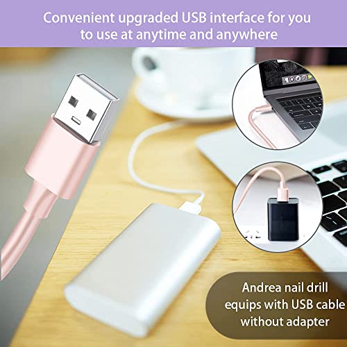 Andrea Nail Drill, Electric Nail File with 106 Sanding Bands and 6 Nail Drill...