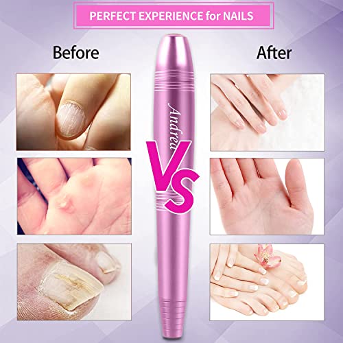 Andrea Nail Drill, Electric Nail File with 106 Sanding Bands and 6 Nail Drill...