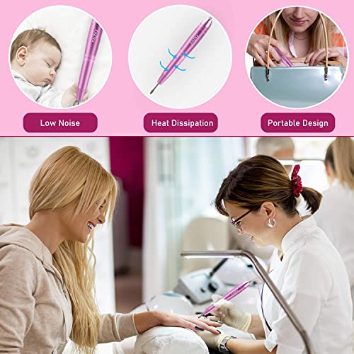 Andrea Nail Drill, Electric Nail File with 106 Sanding Bands and 6 Nail Drill...