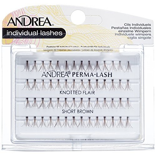 Andrea Permalash Individual Lashes - Flair Short Brown, 56-Count (Pack of 4)