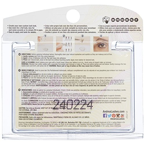 Andrea Permalash Individual Lashes - Flair Short Brown, 56-Count (Pack of 4)