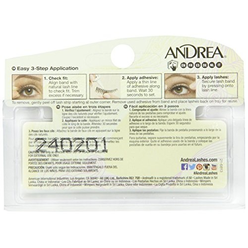 Andrea Strip Lashes, Black [33] 1 pair (Pack of 4)