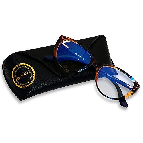 Blue Light Blocking Glasses Women Bluelight Blocker Computer Cateye Clear Cat...