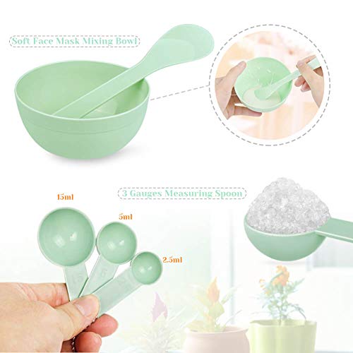 Face Mask Mixing Bowl Set, Anezus 11 Pcs DIY Facemask Mixing Tool Kit with Fa...