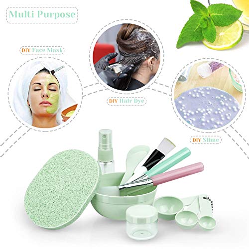 Face Mask Mixing Bowl Set, Anezus 11 Pcs DIY Facemask Mixing Tool Kit with Fa...