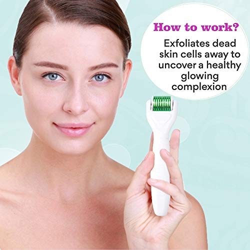 Derma Roller Microneedling Kit for Body Face - Angel Kiss 4 in 1 Titanium Mic...