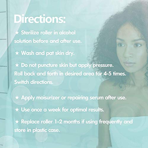 Derma Roller Microneedling Kit for Body Face - Angel Kiss 4 in 1 Titanium Mic...