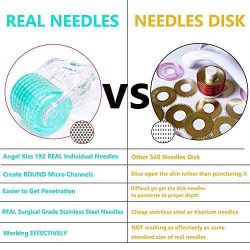 Derma Roller REAL NEEDLE - Angel Kiss 0.3mm Microneedle Roller For Face Body ...