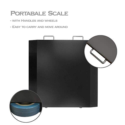 ANGEL USA Heavy Duty Digital Portable Floor Wheelchair Scale, All Metal Platf...