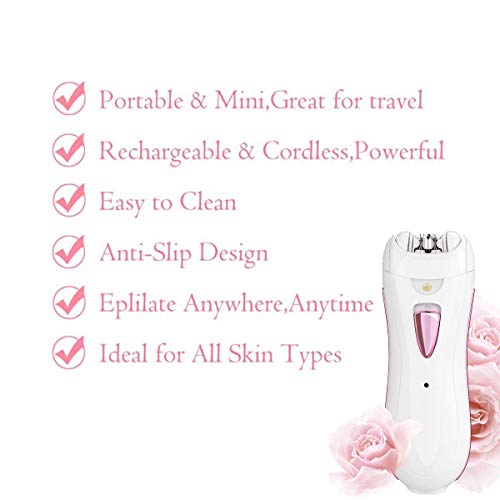 Epilator Hair Removal for Women Face Arm Leg Body Cordless Rechargeable Tweezers