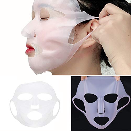 Angzhili 2 Pack Silicone Moisturizing Mask for Sheet Mask,Reusable Facial Mas...