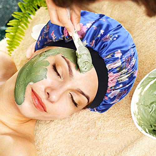 4 Pack Soft Satin Sleeping Cap Wide Band Salon Bonnet Silk Night Sleep Hat Ha...