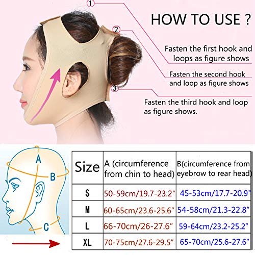 Face Lifting Slimming Belt, Facial Cheek V Shape Lift Up Thin Mask Strap Face...