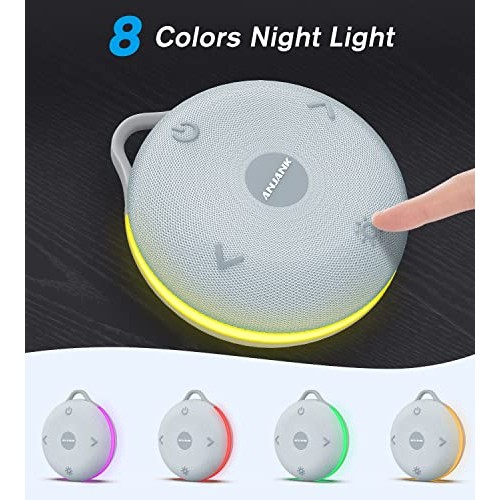 ANJANK Portable Sound Machine, White Noise Machine-Night Light for Baby Sleep...