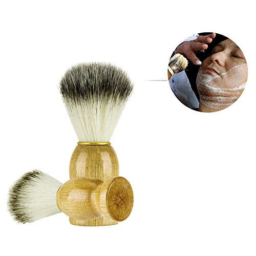 Men's Soft hair beard brush,ANJUNIE Men Shaving Bear Brush Best Badger Hair S...