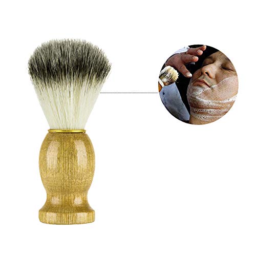 Men's Soft hair beard brush,ANJUNIE Men Shaving Bear Brush Best Badger Hair S...