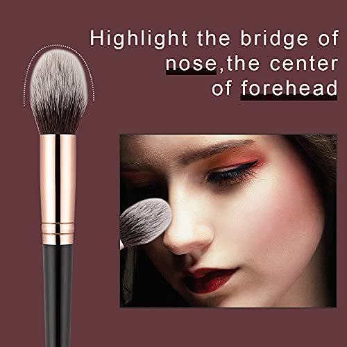Anmor Contour and Highlighter Brush Set, Premium 2PCs Blush Bronzer Face Make...