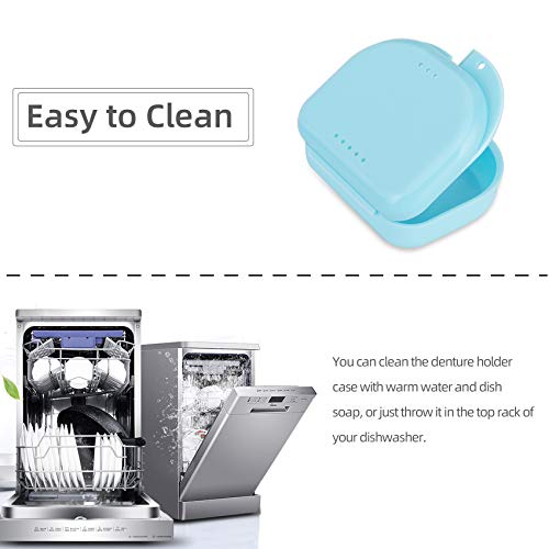 Dental Mouthguard Container Orthodontic Retainer Case with Vent Holes, Dentur...