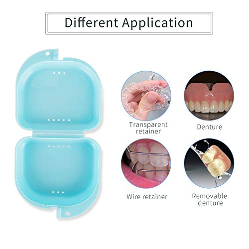 Dental Mouthguard Container Orthodontic Retainer Case with Vent Holes, Dentur...