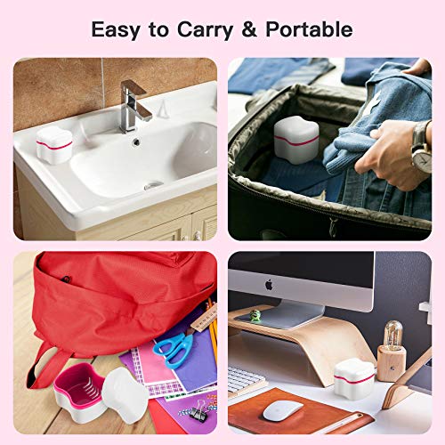 Dental Retainer Case Box Orthodontic Mouthguard Storage Case,Denture Retainer...