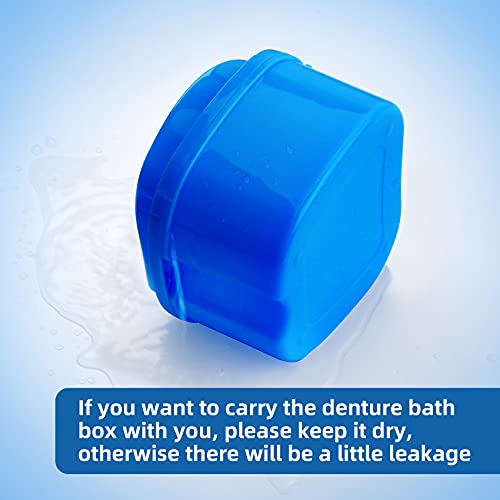 Denture Cup Dental Retainer Case Cleaning with Strainer Basket, Orthodontic B...