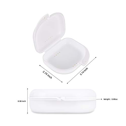 Orthodontic Dental Retainer Case Mouth Guard Storage Box with Vent Holes, Den...