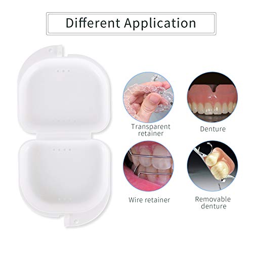 Orthodontic Dental Retainer Case Mouth Guard Storage Box with Vent Holes, Den...