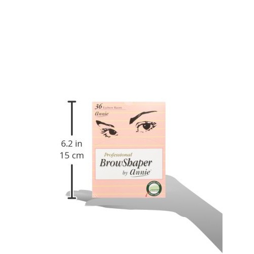 Annie - Professional BrowShaper - (36) Pack - Blue/Pink/Yellow - Stainless St...
