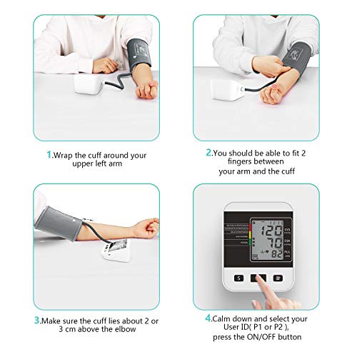 Blood Pressure Monitor for Home Use with Large LCD Display,Annsky Digital Upp...