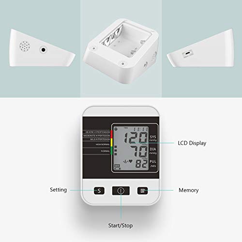 Blood Pressure Monitor for Home Use with Large LCD Display,Annsky Digital Upp...