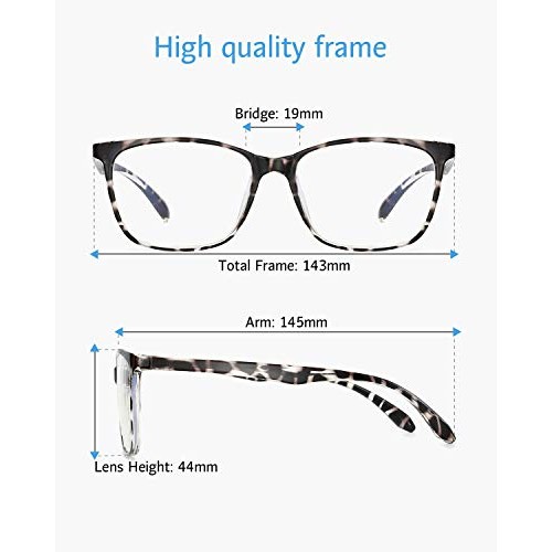 ANRRI Blue Light Blocking Computer Glasses, Anti Eyestrain UV Filter Lens Lig...