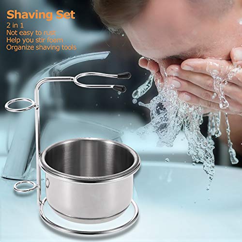 2 in 1 Men's Shaving Set Shaving Soap Bowl Cup + Shaving Holder Stand