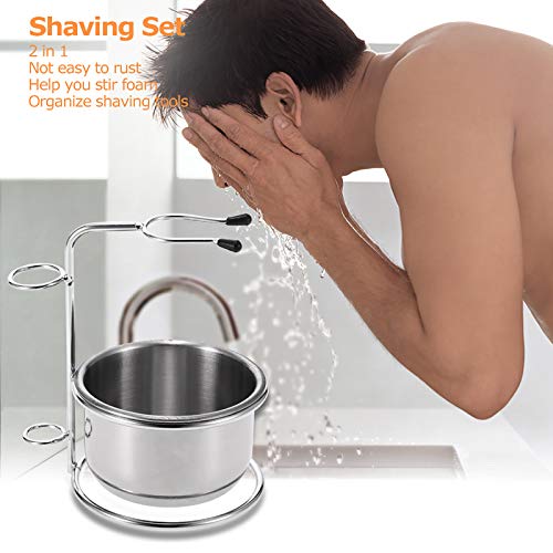 2 in 1 Men's Shaving Set Shaving Soap Bowl Cup + Shaving Holder Stand