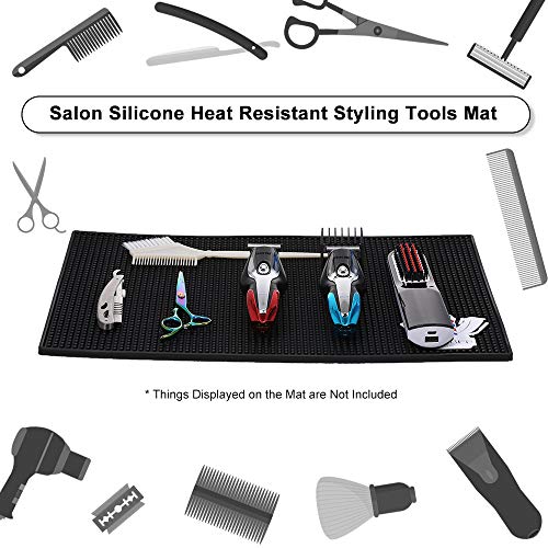 Anself Hair styling tools mat,Flexible Nonslip Elastic Salon Silicone Heat Re...