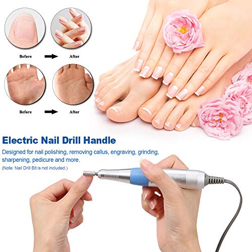 30000RPM Electric Nail Drill Pen Nail Drill Handle Handpiece DC Connector for...
