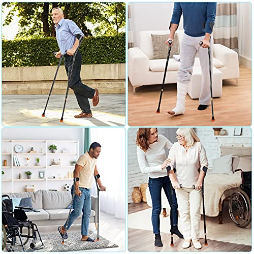 Antdvao Forearm Crutches ，Lightweight Arm Crutch - Adjustable, with Rubber H...