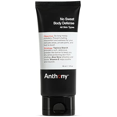Anthony No Sweat Body Defense Deodorant for Men – Anti-Chafing, Anti-Itch Cre...