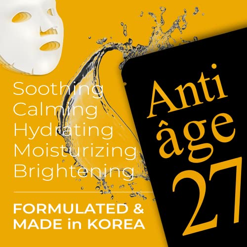 ANTIAGE27 CICA Facial Sheet Mask Premium Quality Sheets for Sensitive Skin Hi...