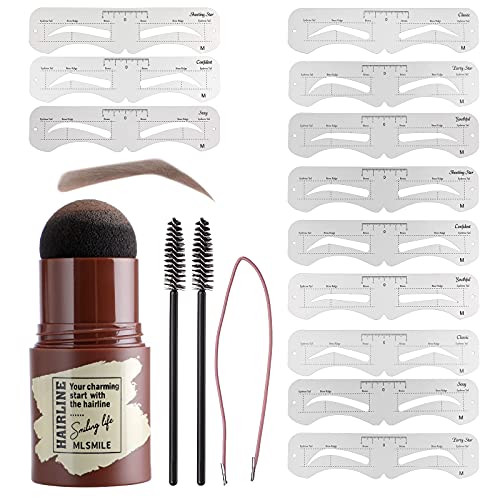 ANTIKE Makeup Eyebrow Stamp Stencil Kit Waterproof Brow Stamp and Eyebrow Ste...