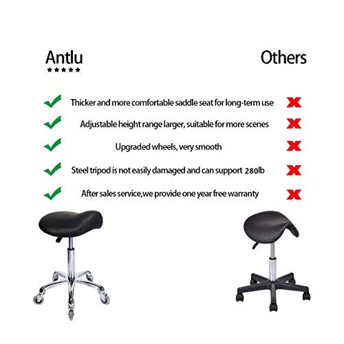 Saddle Stool Rolling Ergonomic Swivel Chair for Dental Office Massage Clinic ...