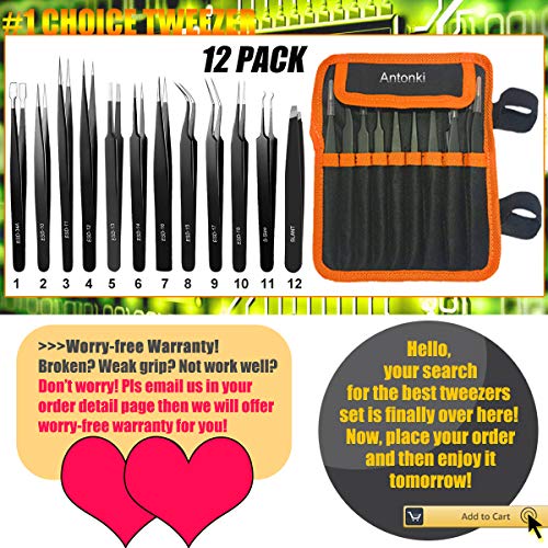 Tweezers, Precision Tweezer Set, Craft Tweezers, Soldering Tweezers, Jewelry ...