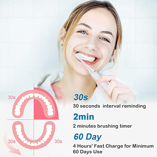 Water Flosser and Ultrasonic Electric Toothbrush Combo, 300ML Cordless Dental...