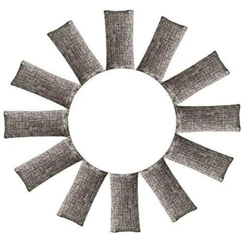 12 Packs Natural Air Purifying Bags ,150g Each Pair Mini Bamboo Charcoal Bags...