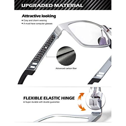 Blue Light Blocking Glasses for men women Classic Rectangle Blue Light Glasse...