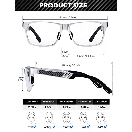 Blue Light Blocking Glasses for men women Classic Rectangle Blue Light Glasse...